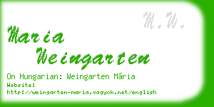 maria weingarten business card